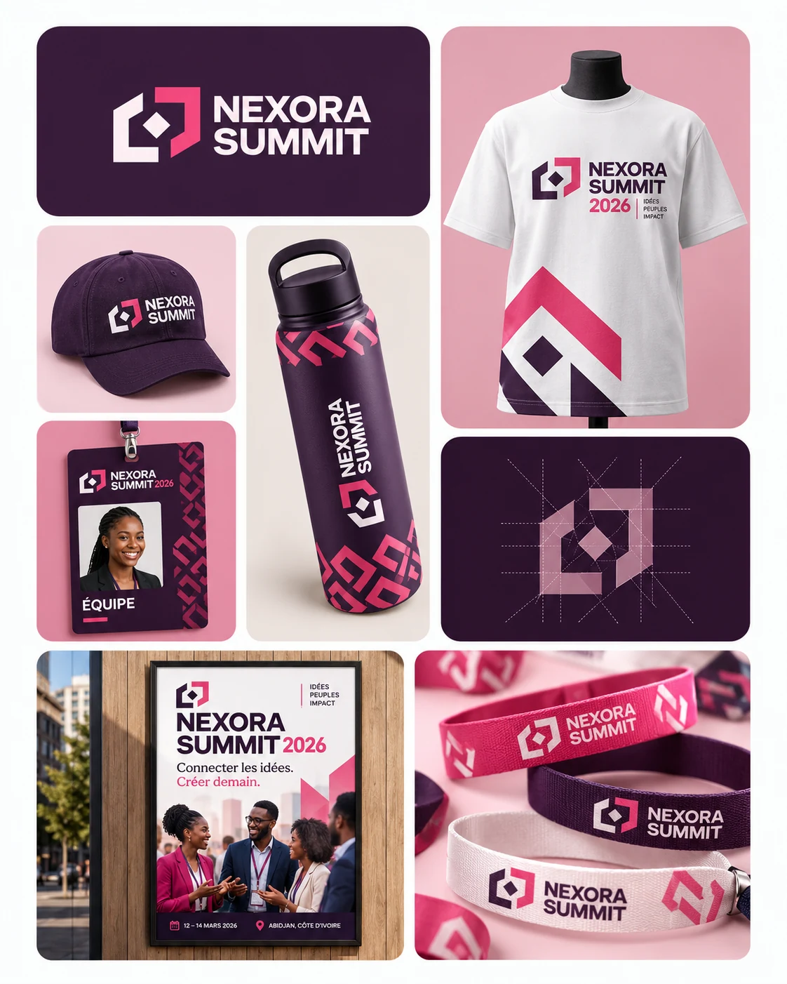Identité visuelle NEXORA SUMMIT 2026